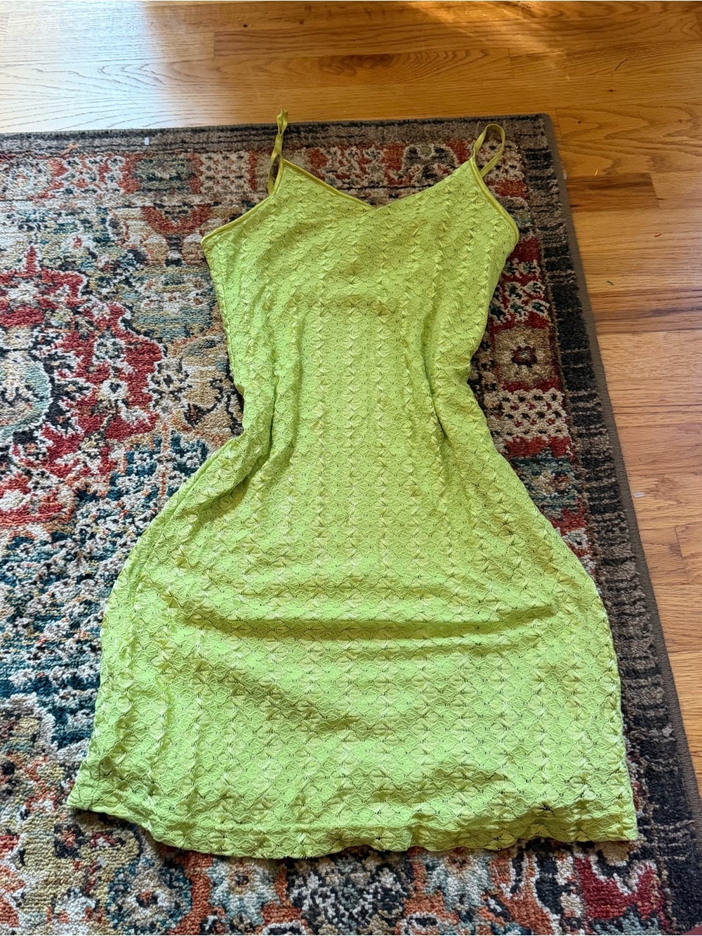 Y2K lime green mini dress